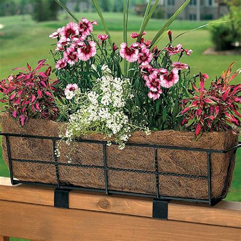 flower boxes for metal railings|balcony planters railing hanging.